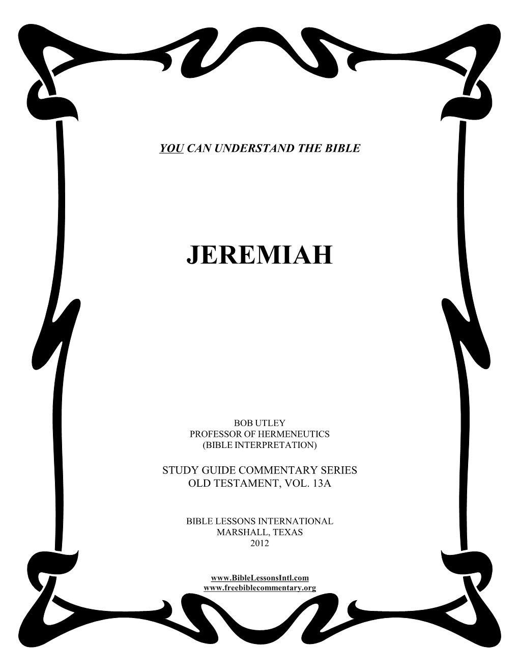 Jeremiah Commentary