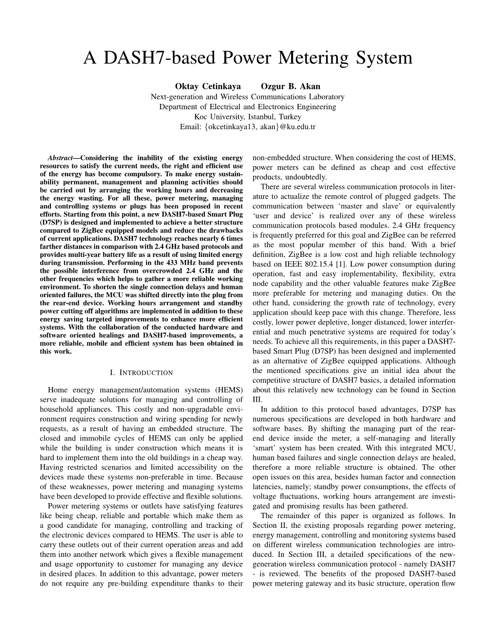 A DASH7-Based Power Metering System