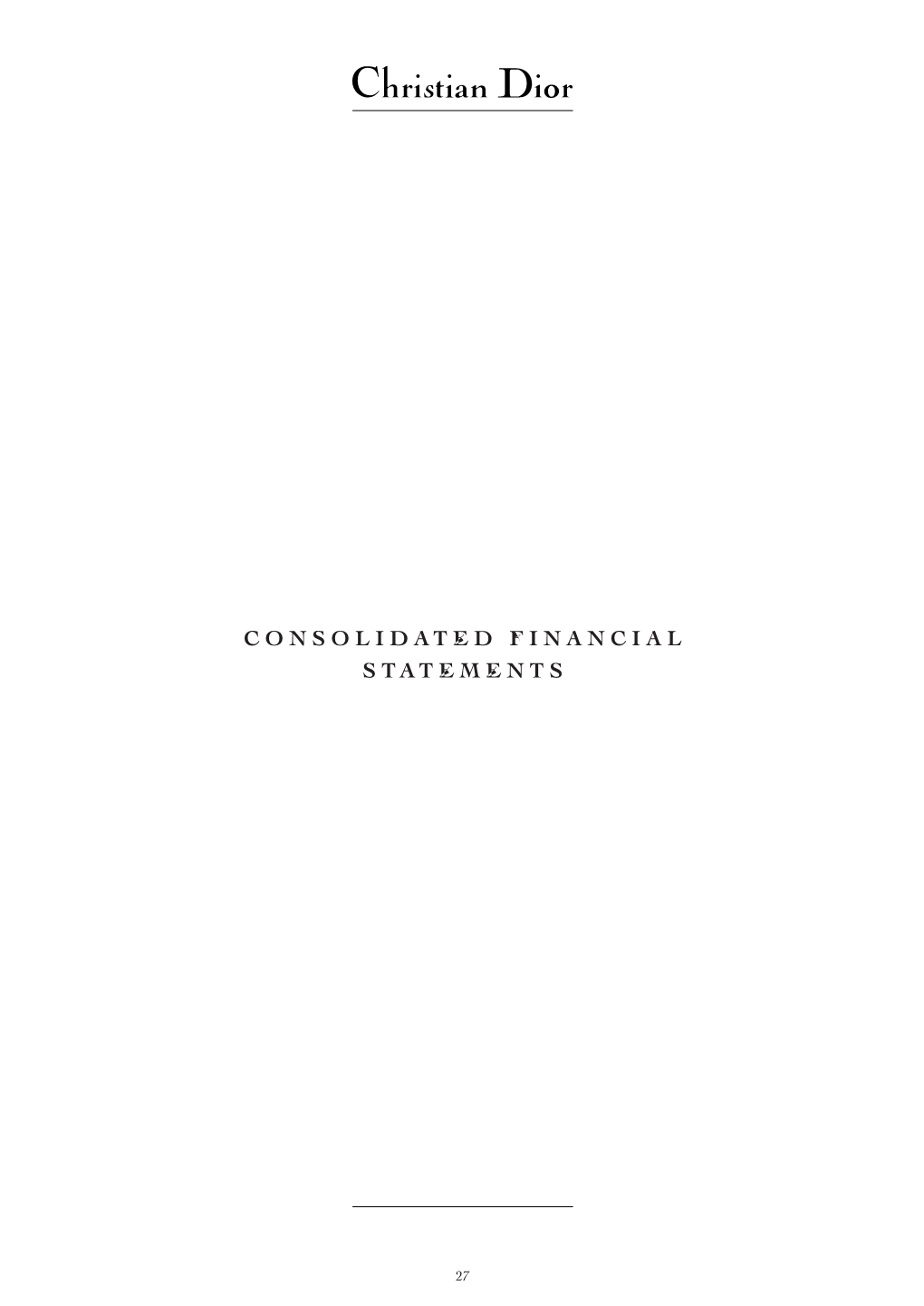 Consolidated Financial Statements