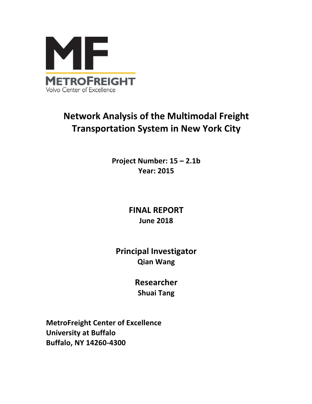 Network Analysis of the Multimodal Freight Transportation System in New York City