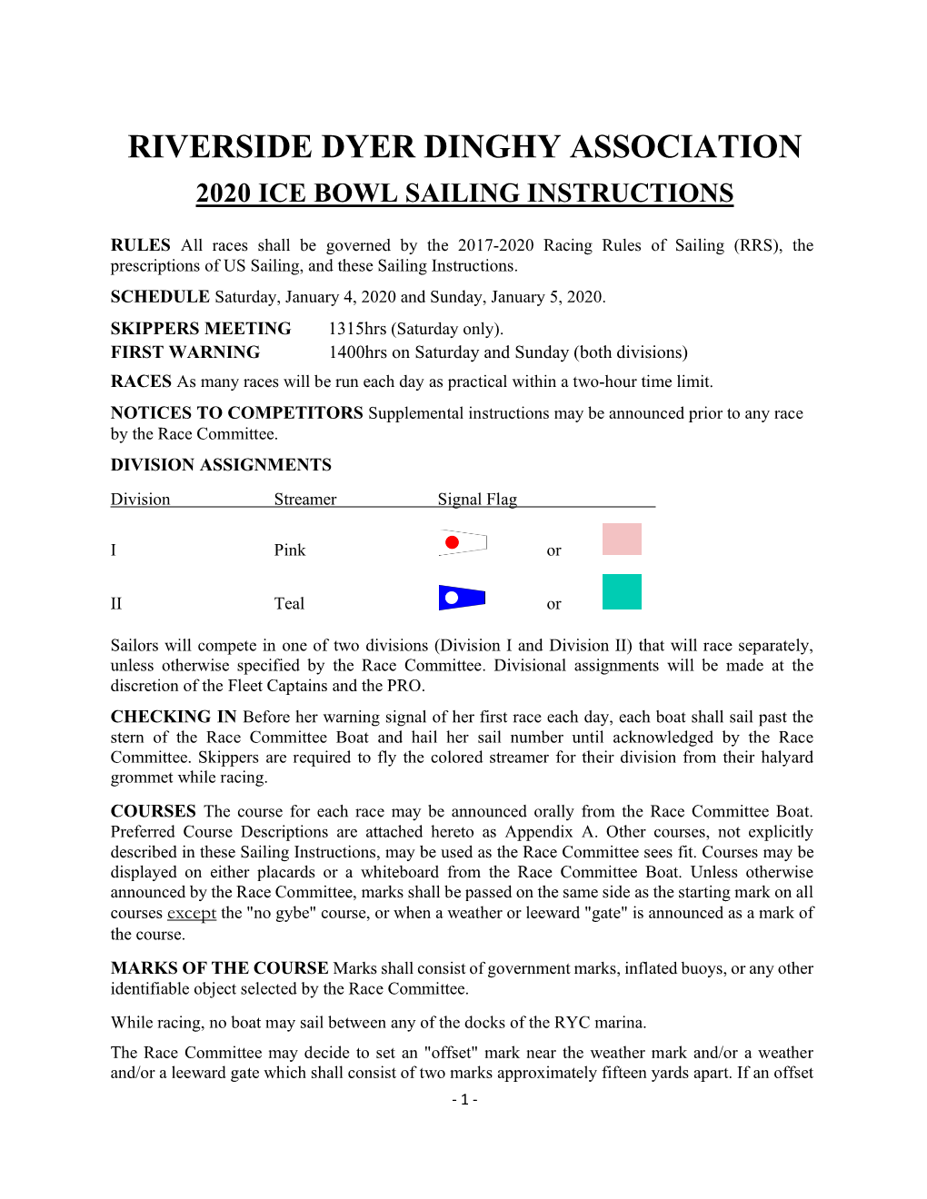 Riverside Dyer Dinghy Association