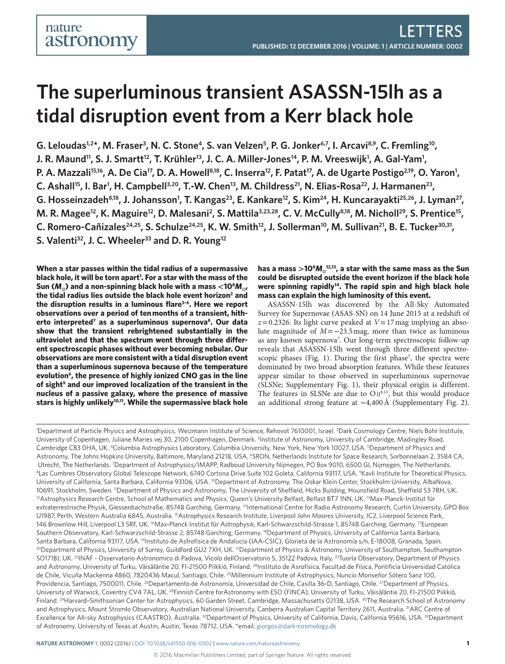 Correction: Corrigendum: the Superluminous Transient ASASSN