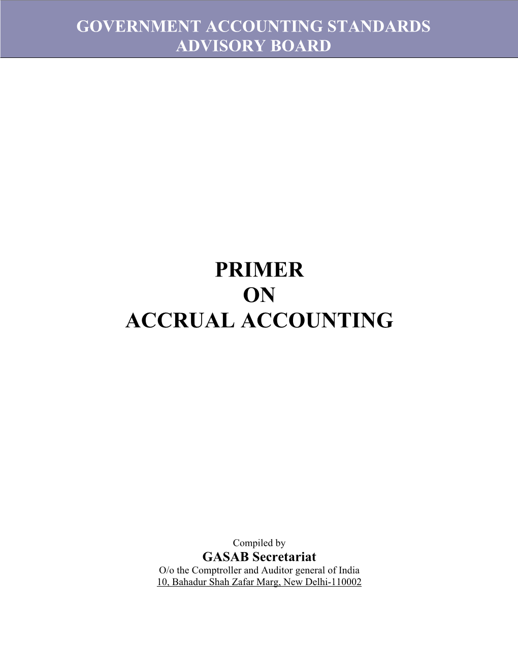 Primer on Accrual Accounting