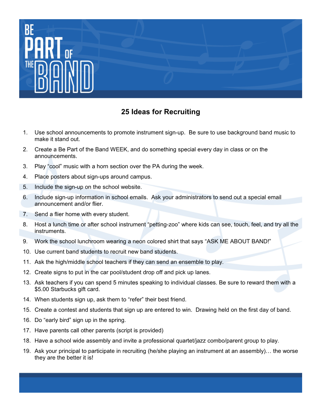 25 Ideas for Recruiting