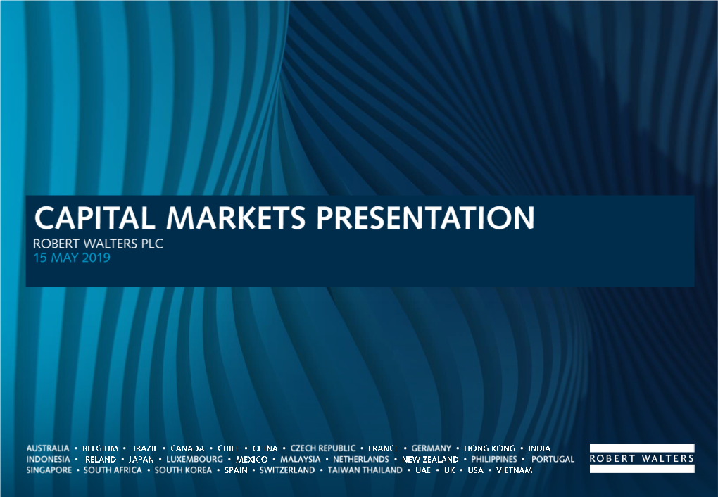 Capital Markets Presentation 2019