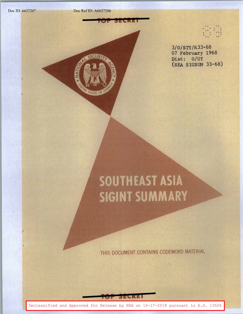 Southeast Asia SIGINT Summary, 7 February 1968