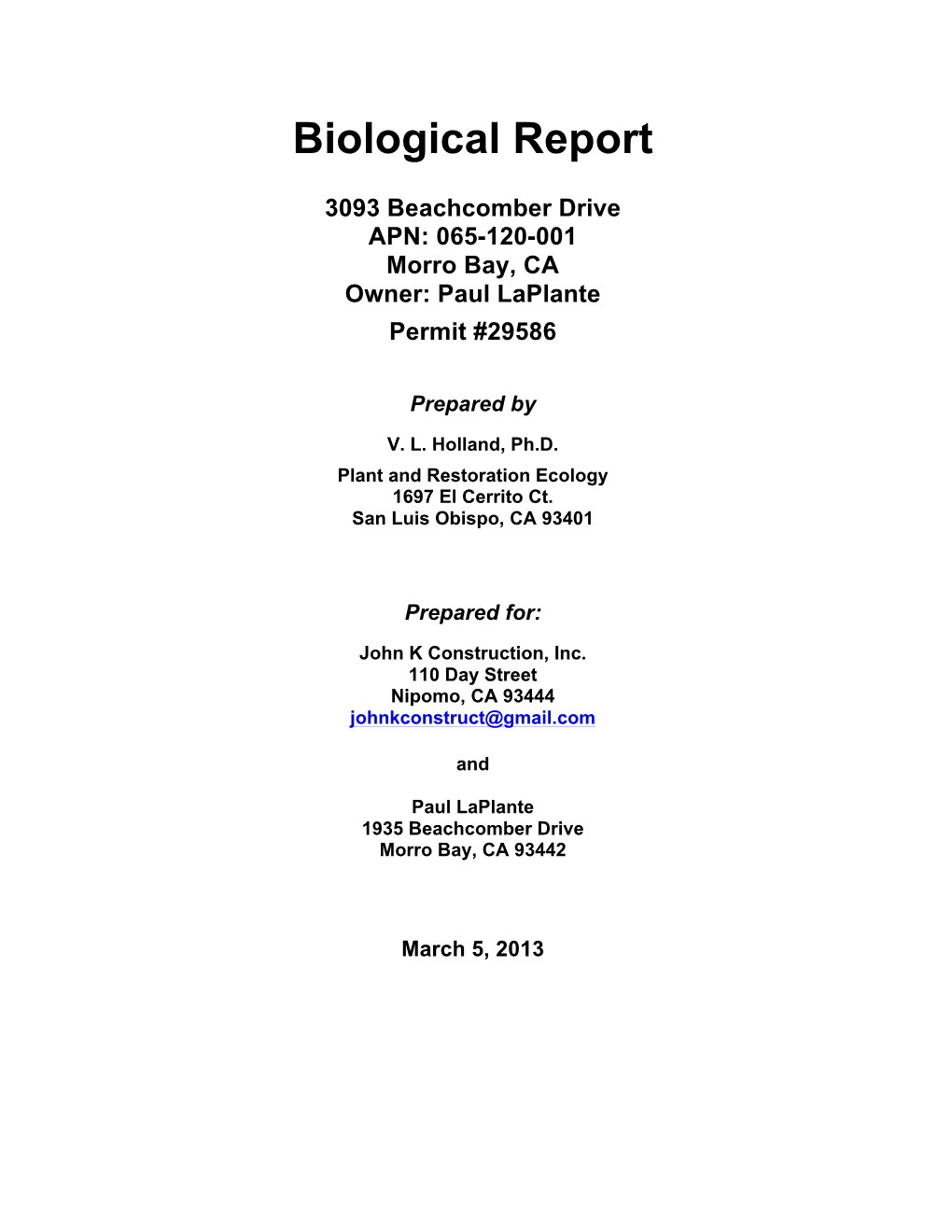 Biological Report