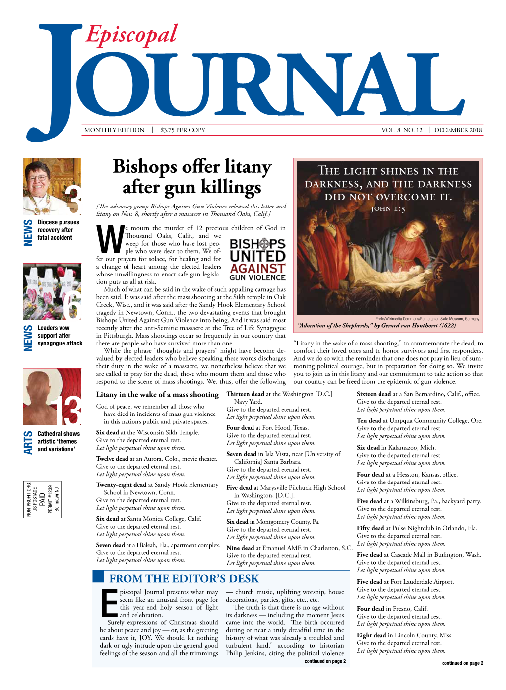 Episcopal Journal December 2018 News
