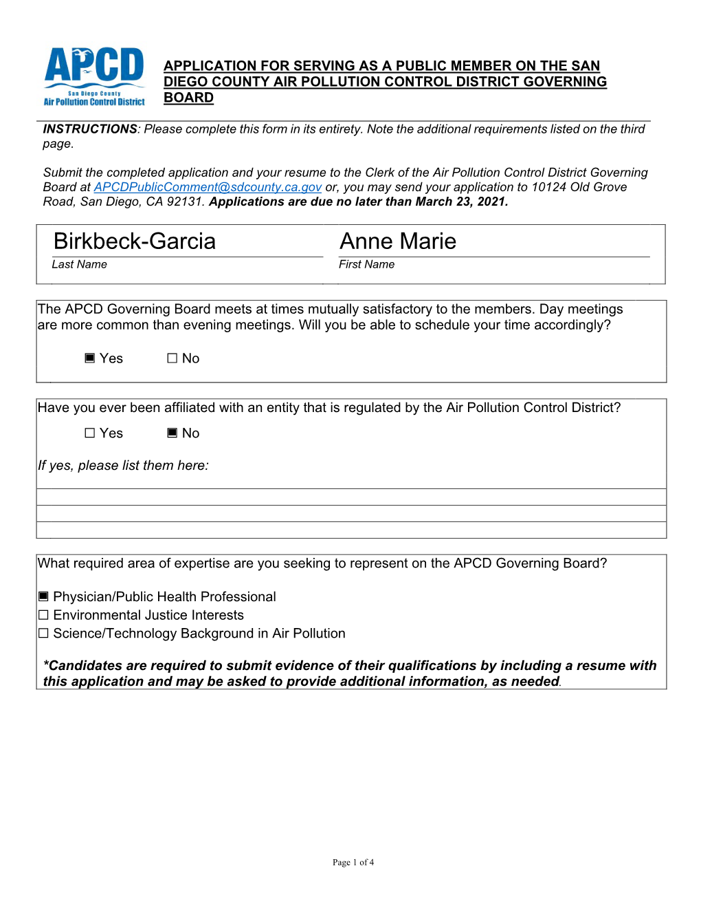 Birkbeck-Garcia Anne Marie Last Name First Name