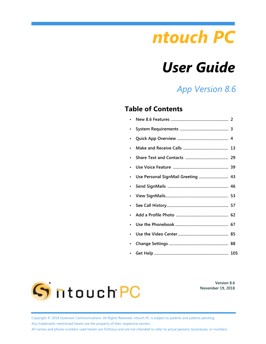 Ntouch PC User Guide