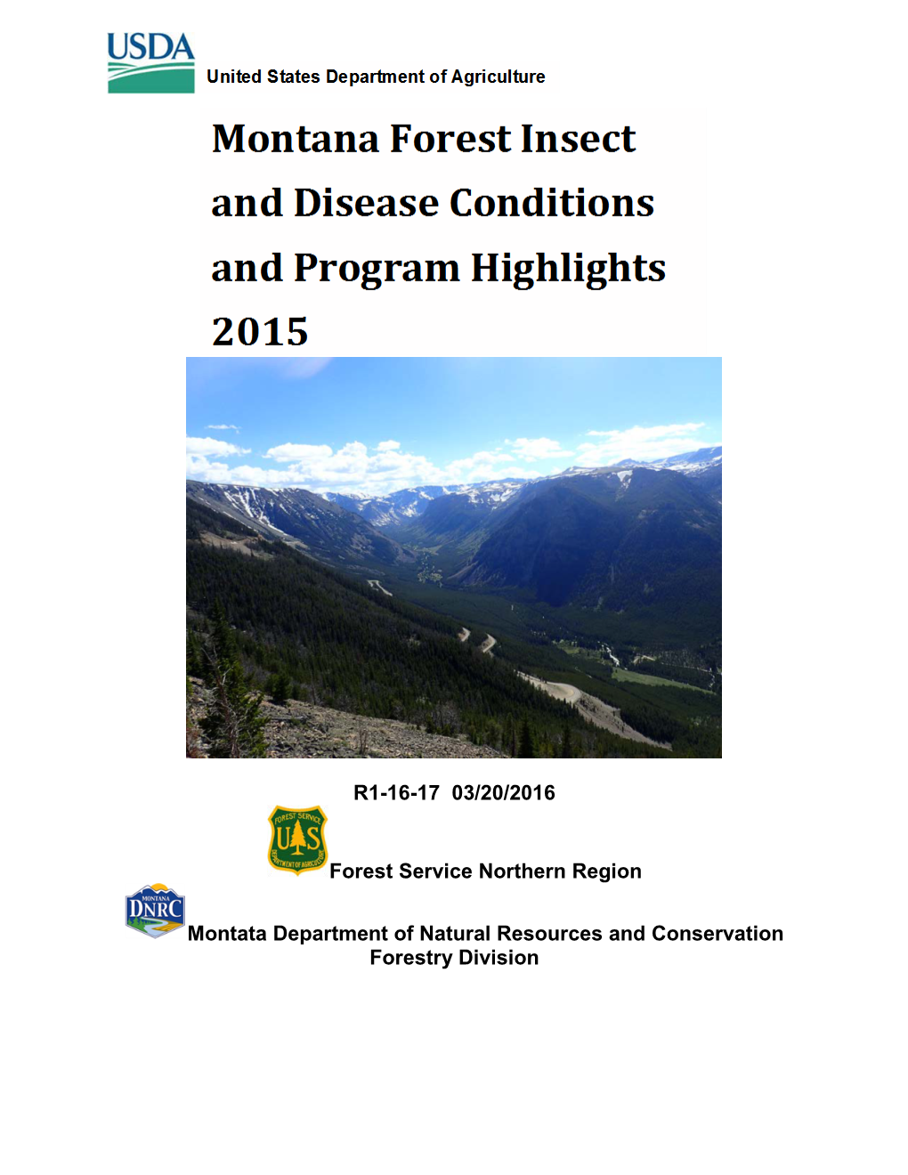 Montana Forest Insect and Disease Conditions and Program Highlights