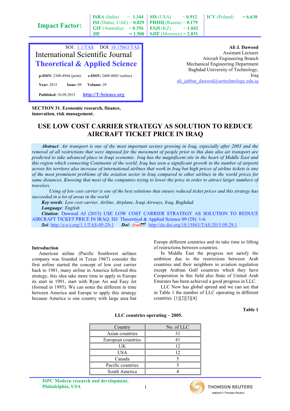 International Scientific Journal Theoretical & Applied Science