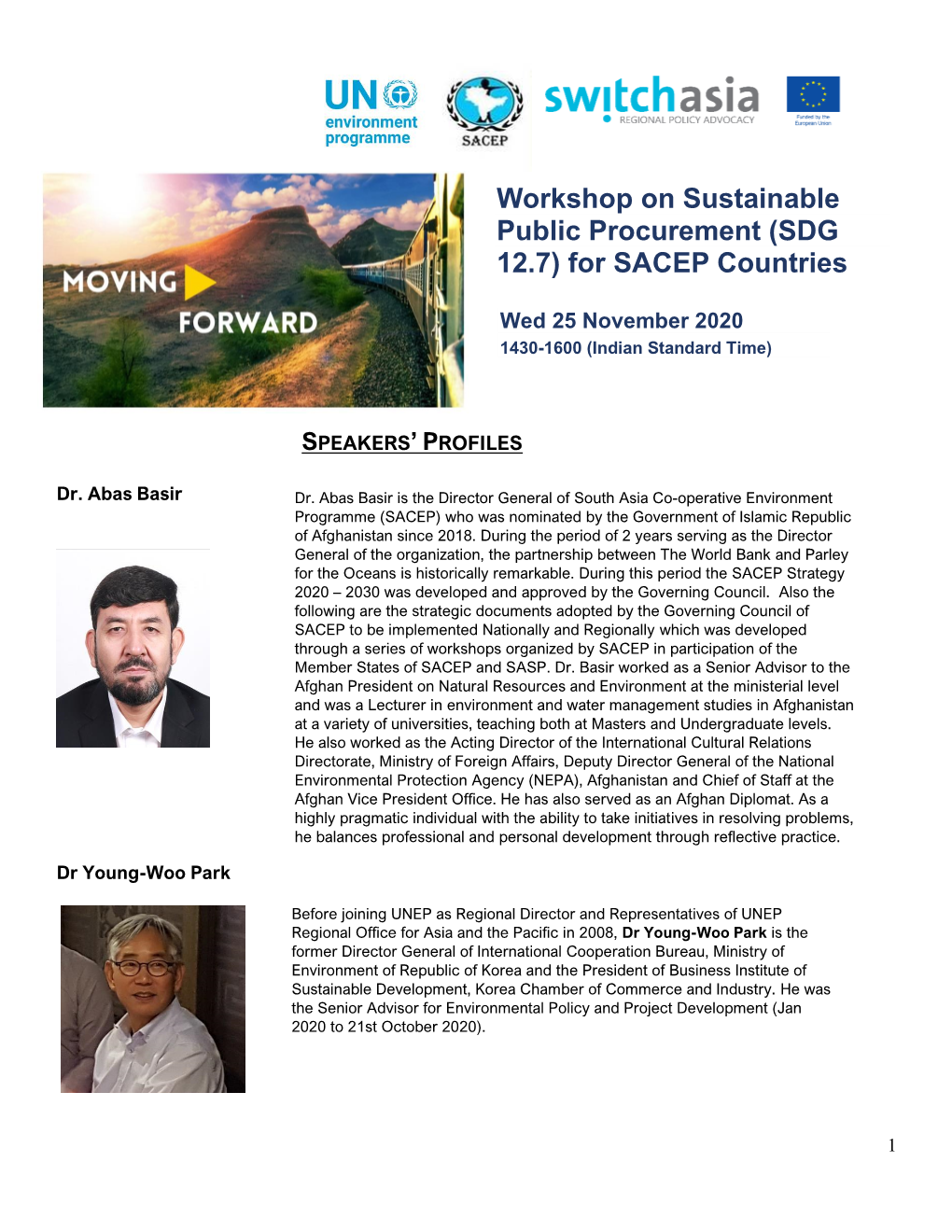 Workshop on Sustainable Public Procurement (SDG 12.7) for SACEP Countries