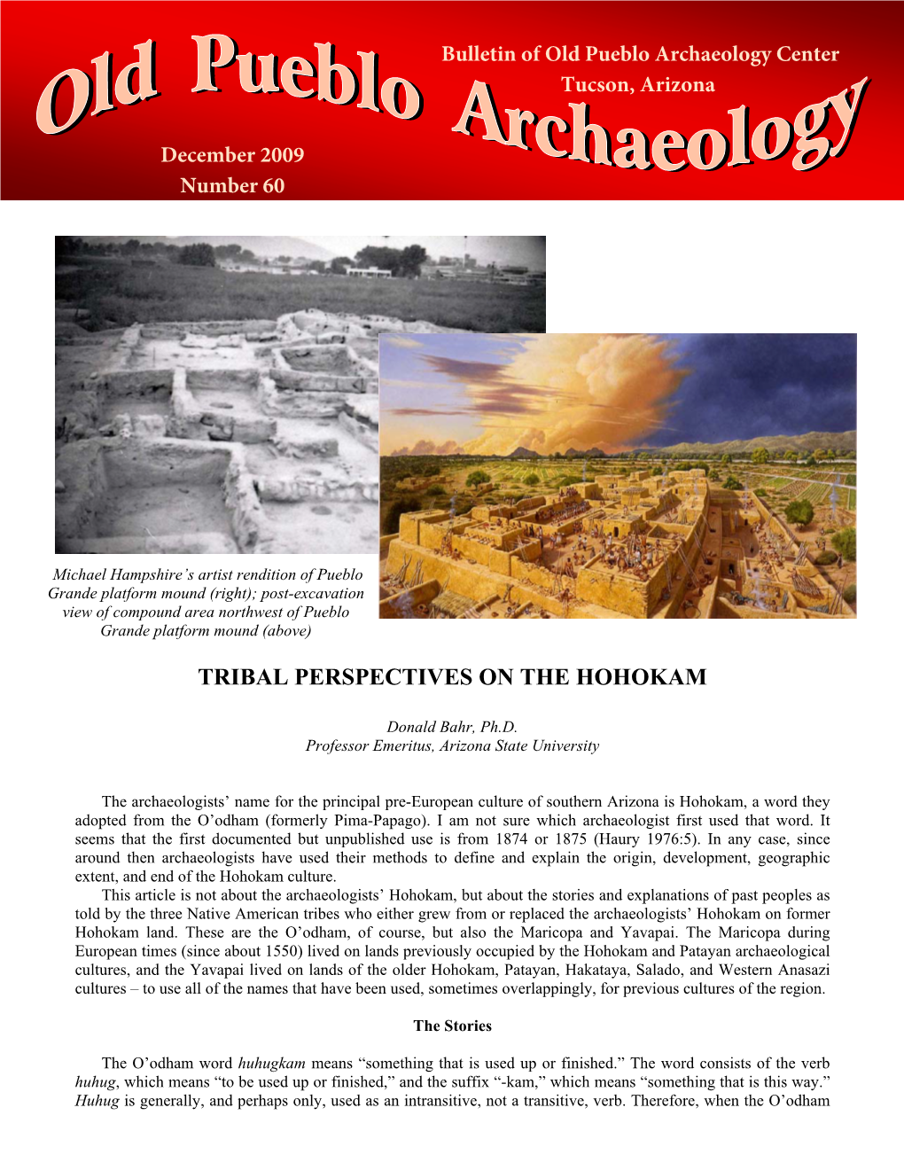 Tribal Perspectives on the Hohokam