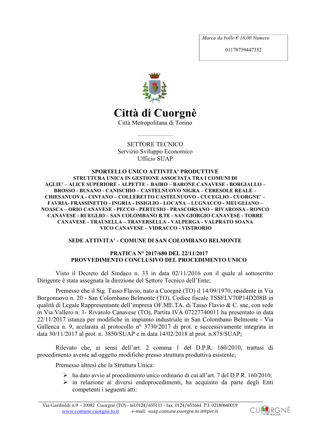 Città Di Cuorgnè Città Metropolitana Di Torino