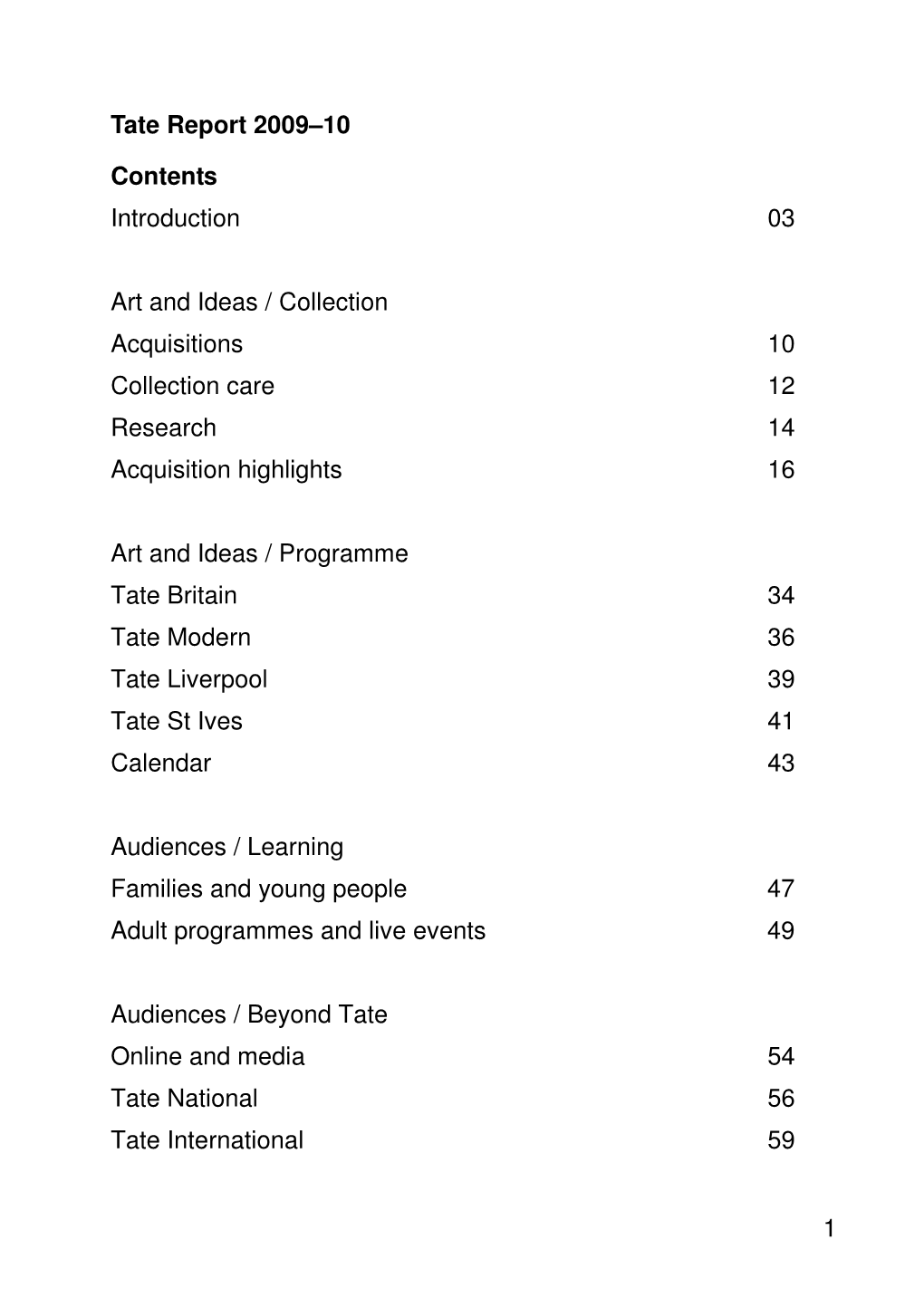 Tate Report 2009–2010 – Text Only