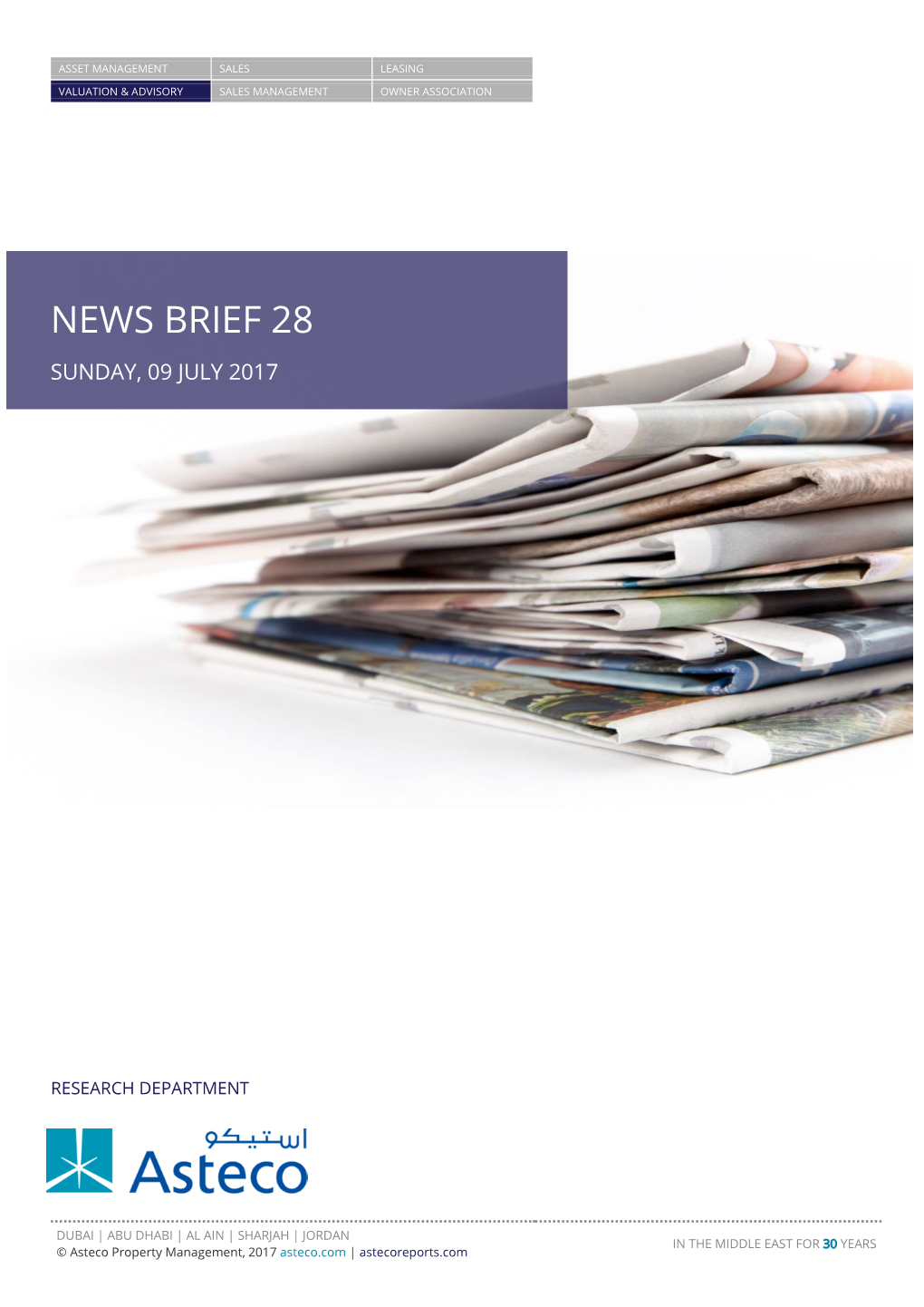 News Brief 28 Sunday, 09 July 2017