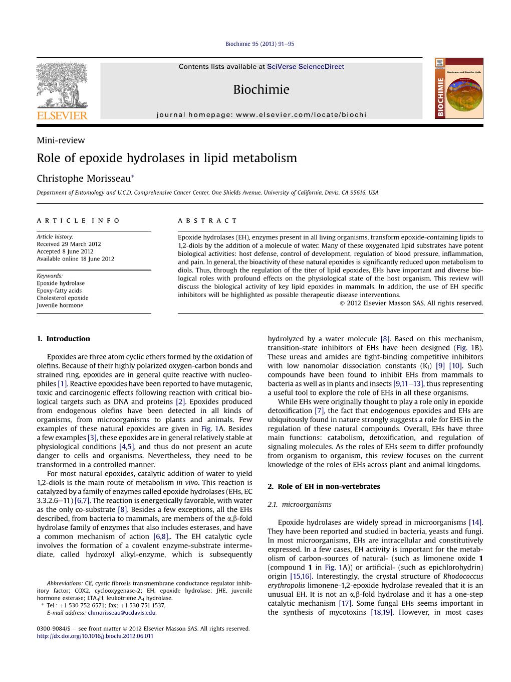 Role of Epoxide Hydrolases in Lipid Metabolism