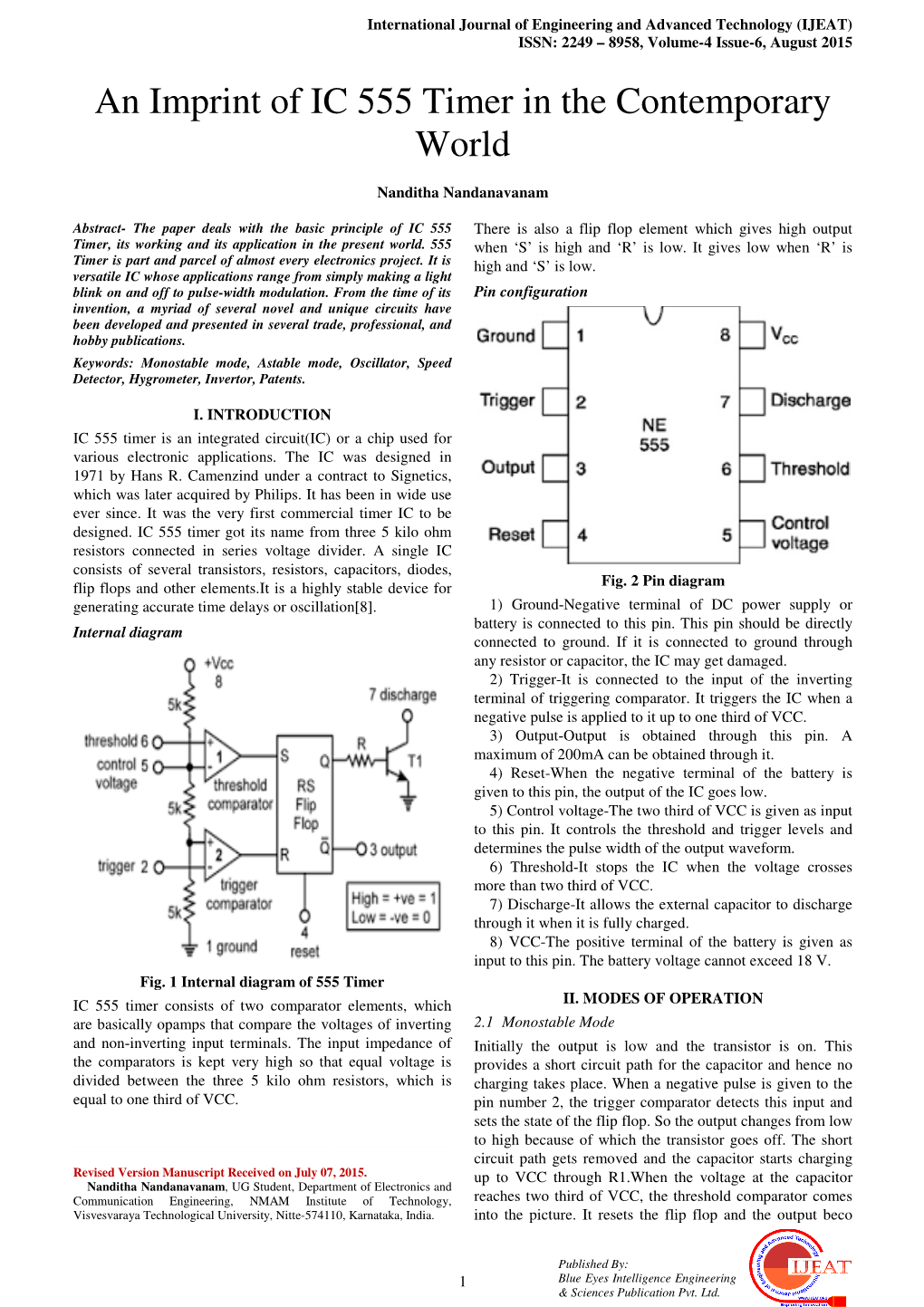 IC 555 Timer in the Contemporary World