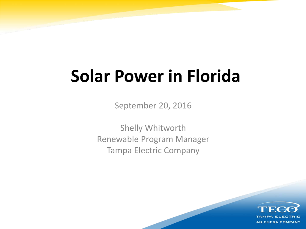 Solar Power in Florida