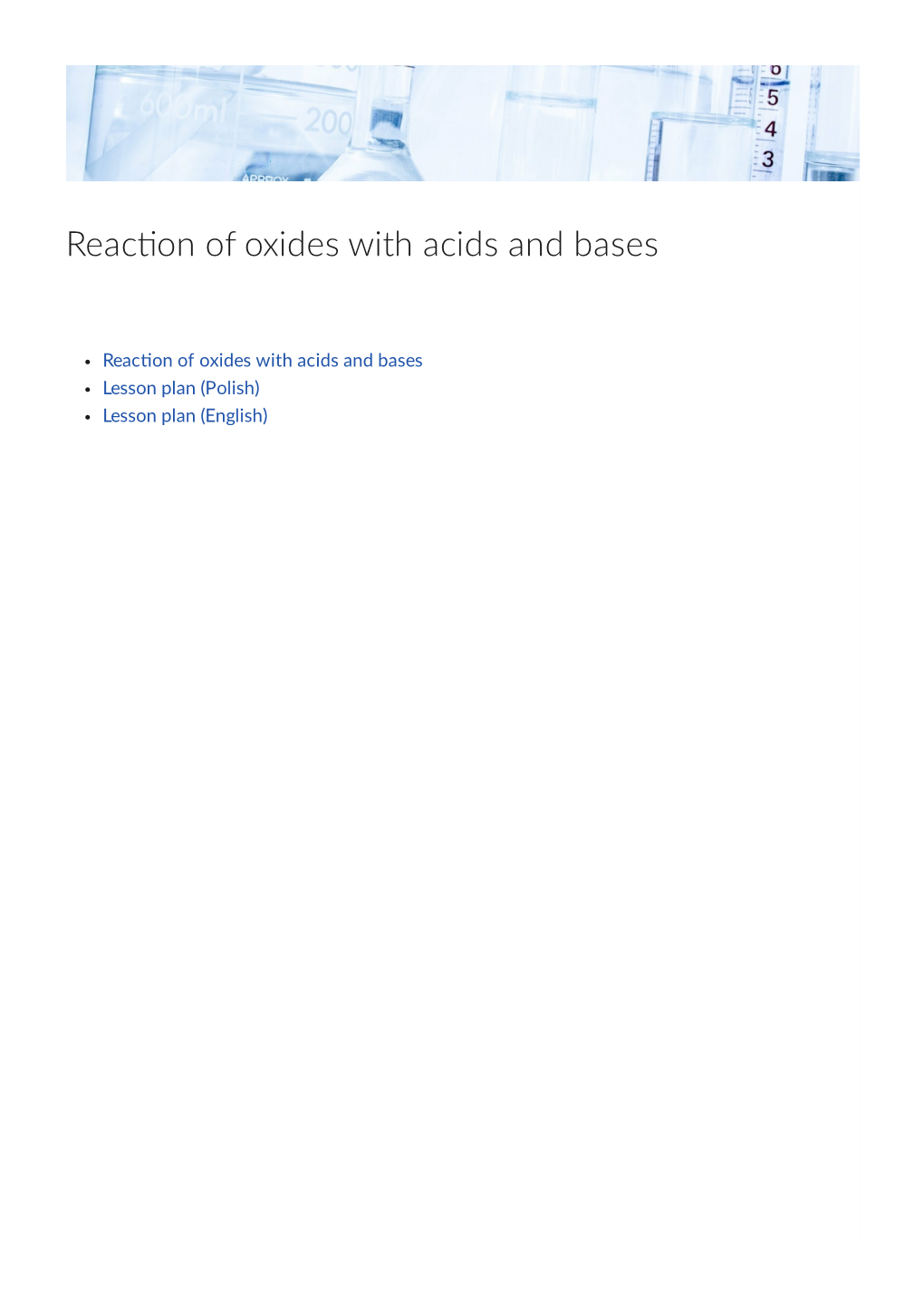 Reac on of Oxides with Acids and Bases