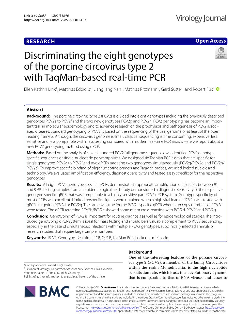 Discriminating the Eight Genotypes of the Porcine Circovirus Type 2 With