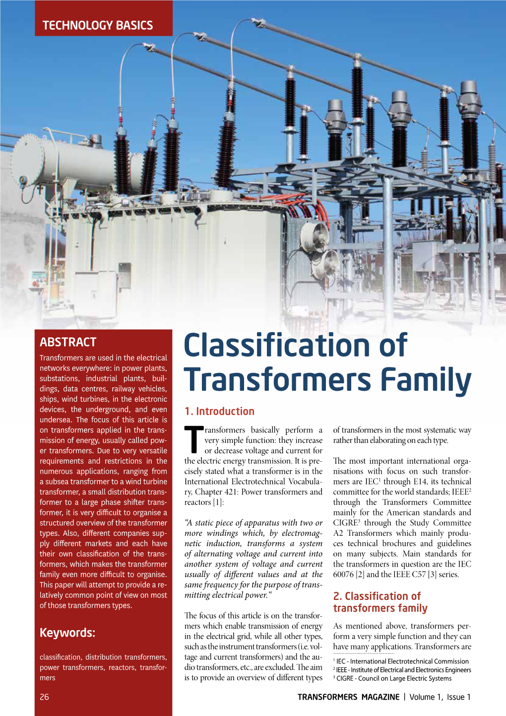 Classification of Transformers Family