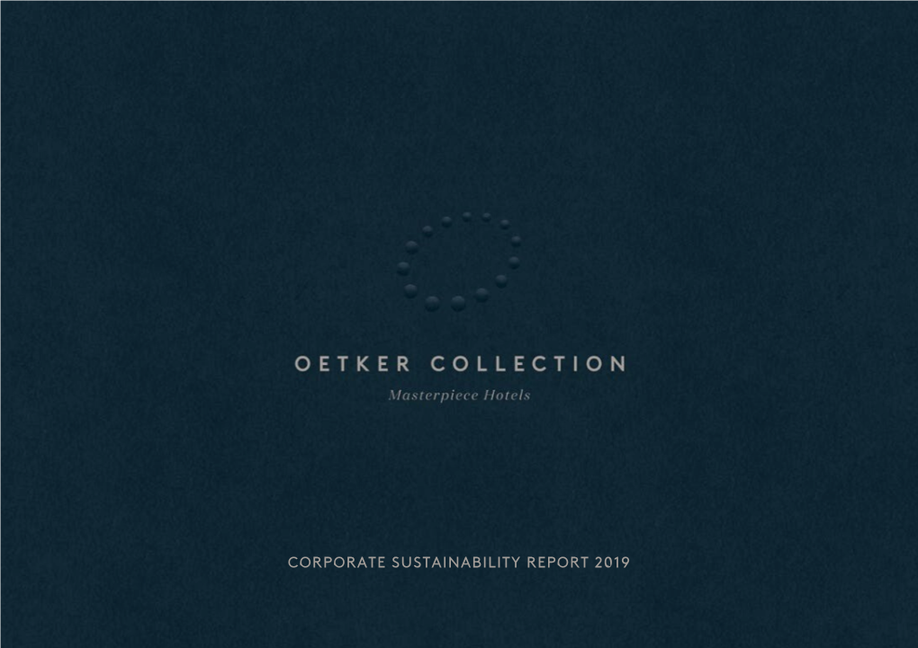 CORPORATE SUSTAINABILITY REPORT 2019 Corporate Sustainability Report 2019