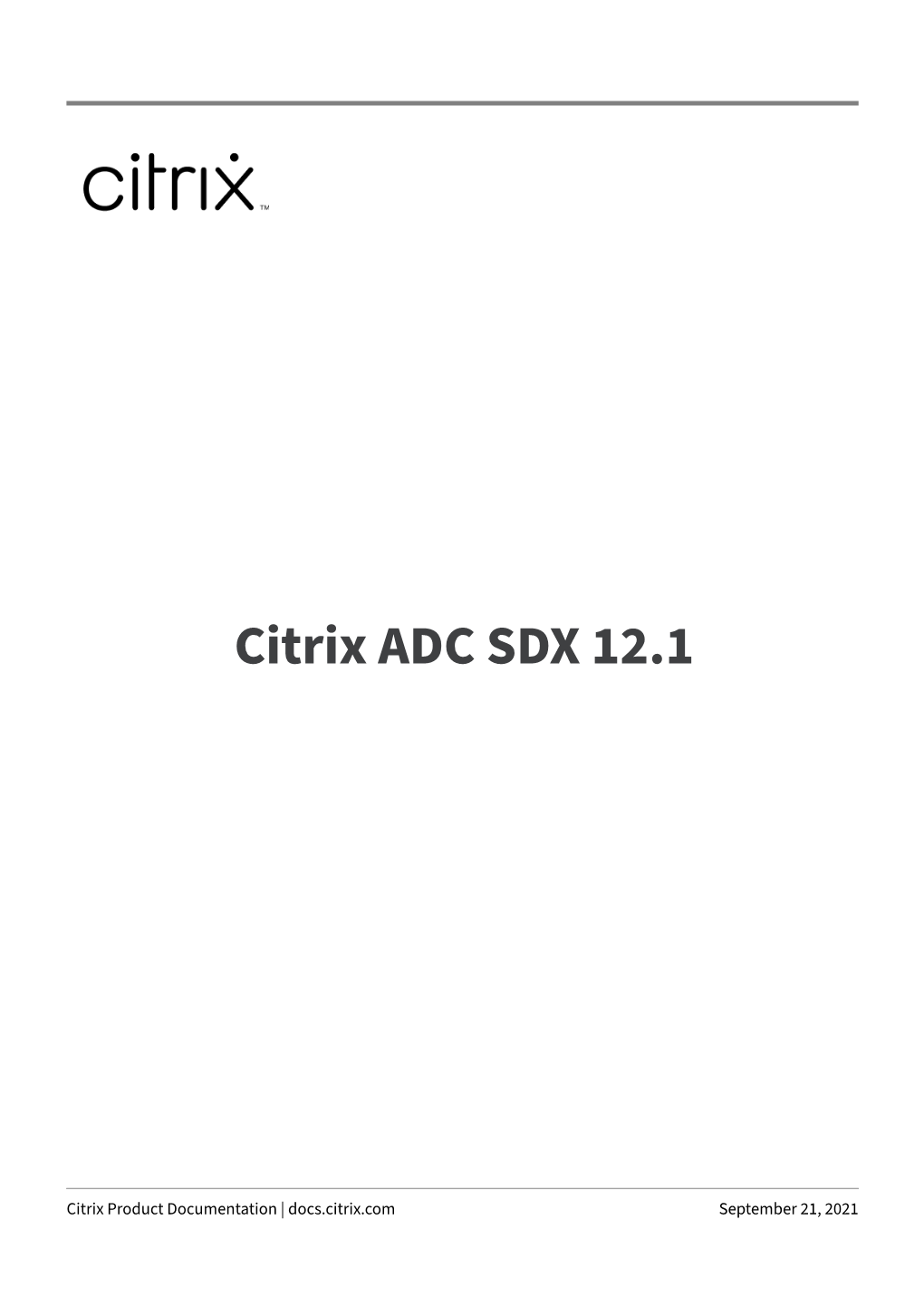 Citrix ADC SDX 12.1