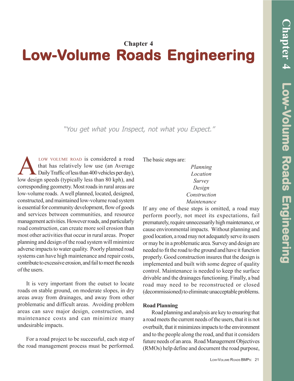 Chapter 4 Low-Volume Roads Engineering