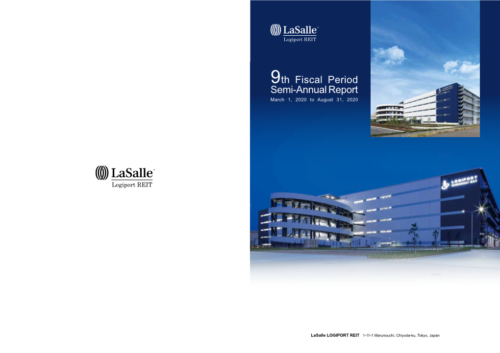 9Th Fiscal Period Semi-Annual Report March 1, 2020 to August 31, 2020