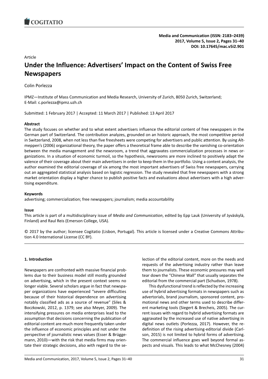 Under the Influence: Advertisers' Impact on The