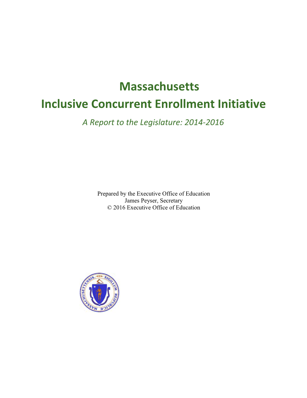 Inclusive Concurrent Enrollment Initiative