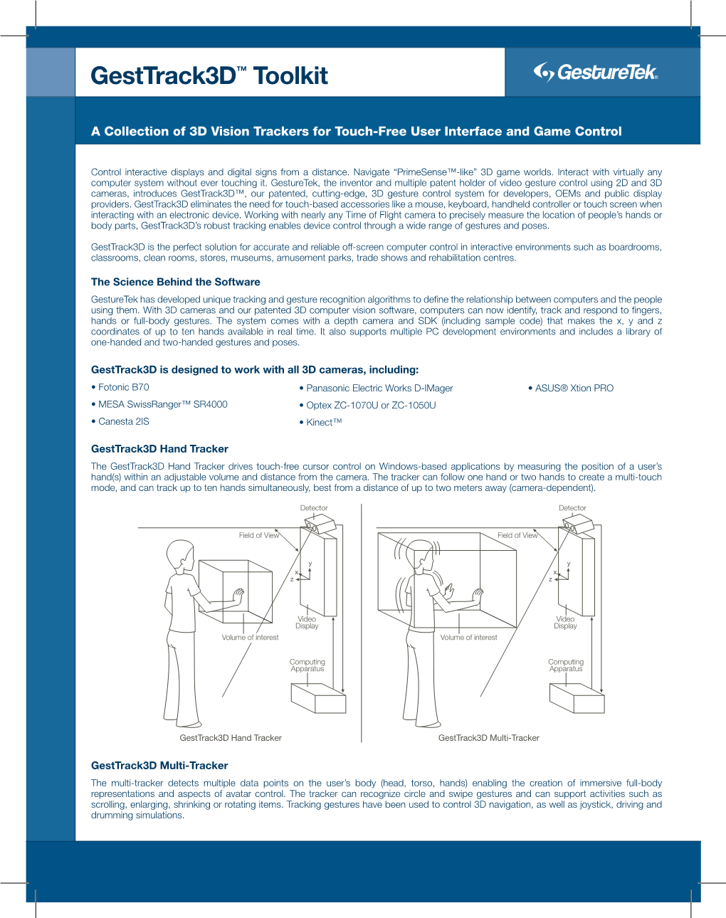 Gesttrack3d™ Toolkit