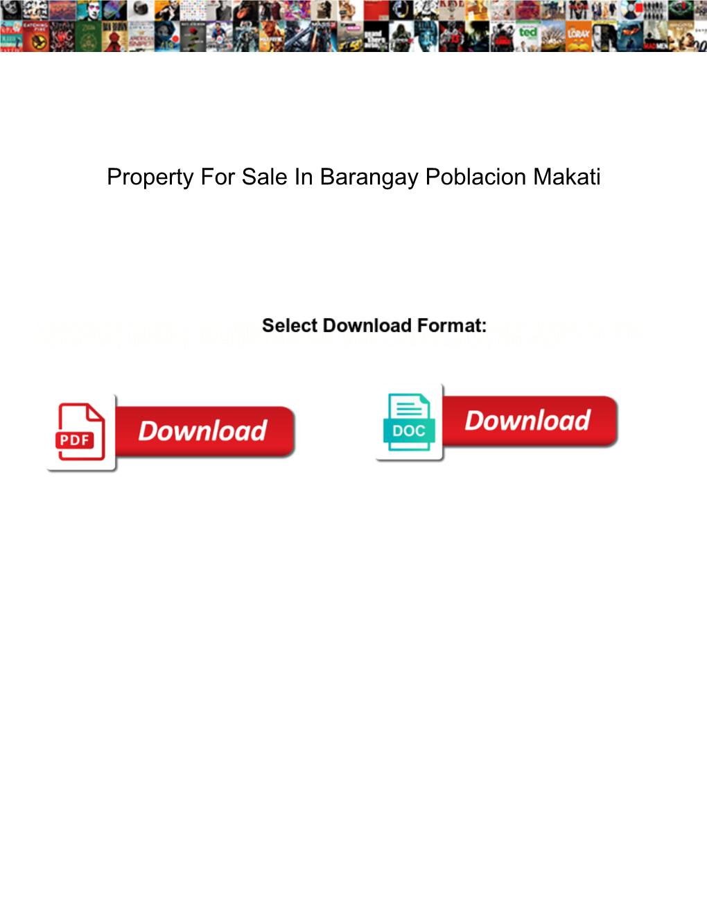 Property for Sale in Barangay Poblacion Makati