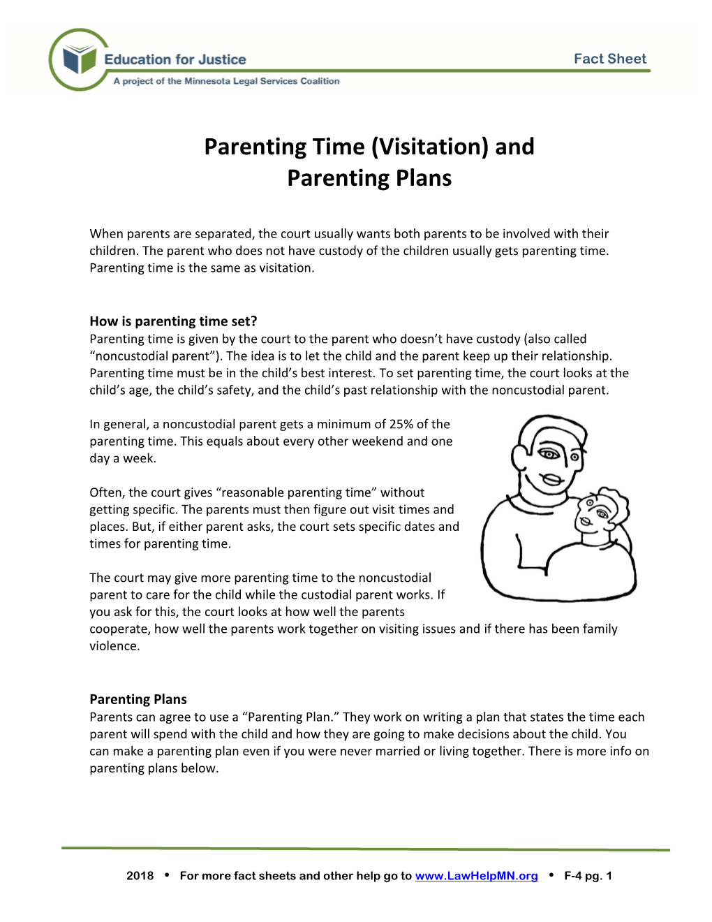 Parenting Time (Visitation) and Parenting Plans