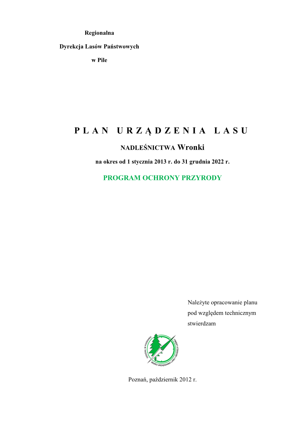 Plan Urządzenia Lasu