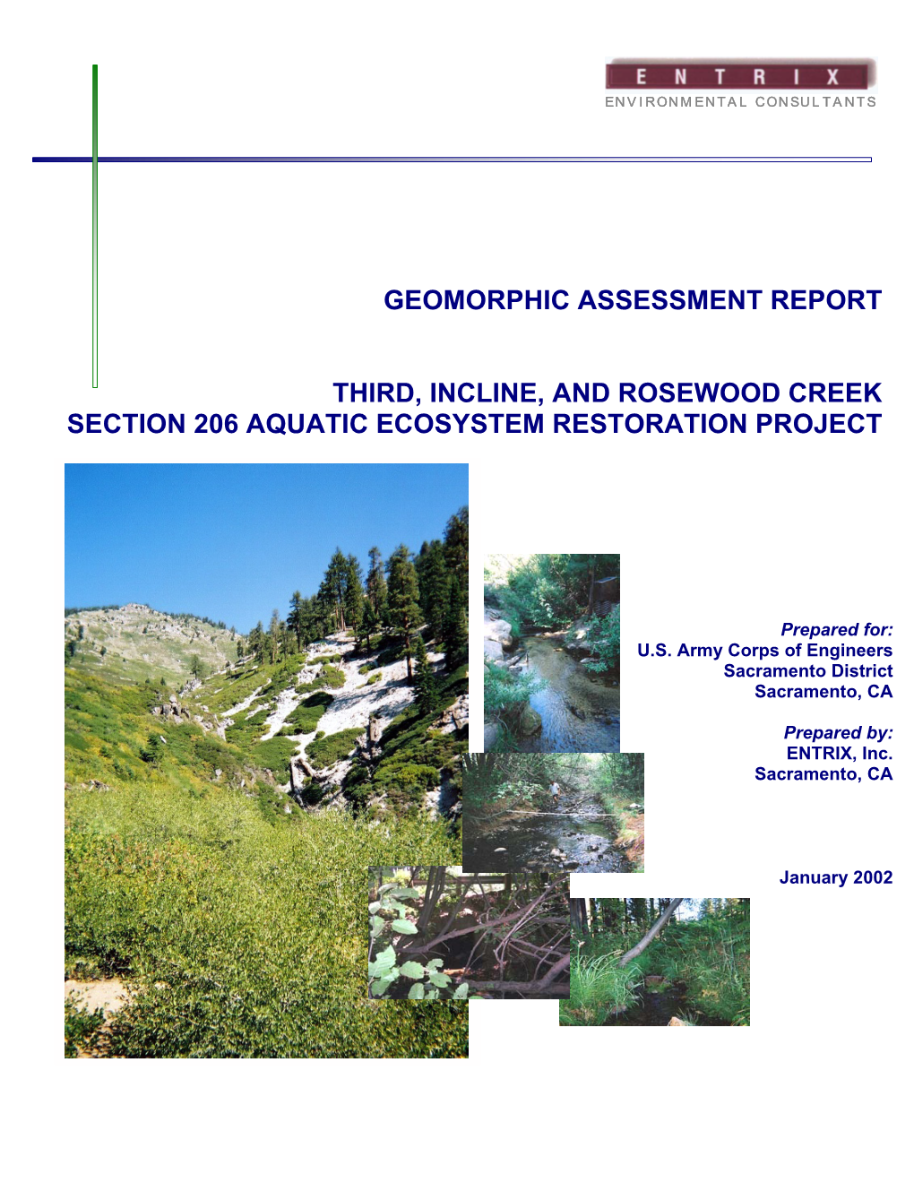 Third, Incline, and Rosewood Creek Section 206 Aquatic Ecosystem Restoration Project