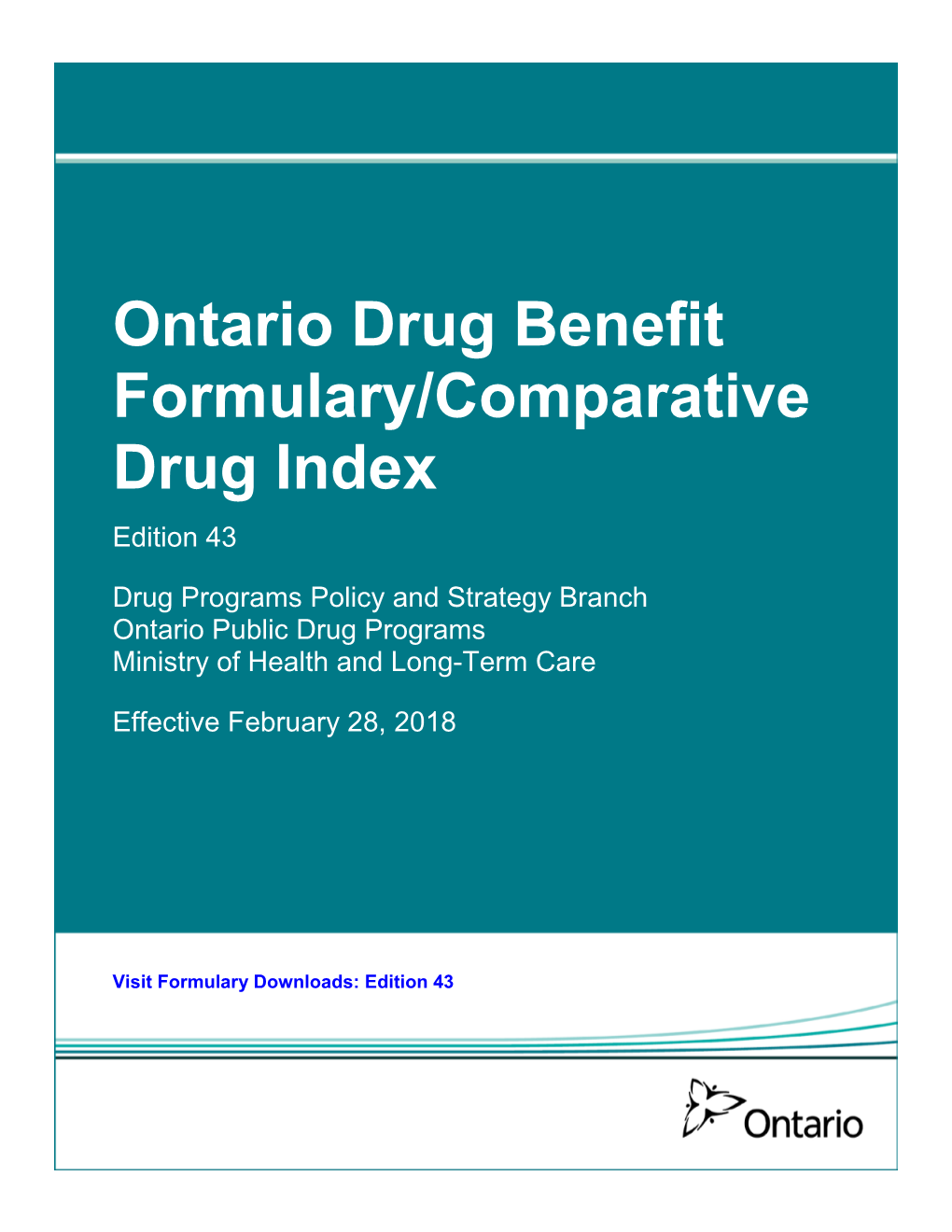 Ontario Drug Benefit Formulary Edition 43