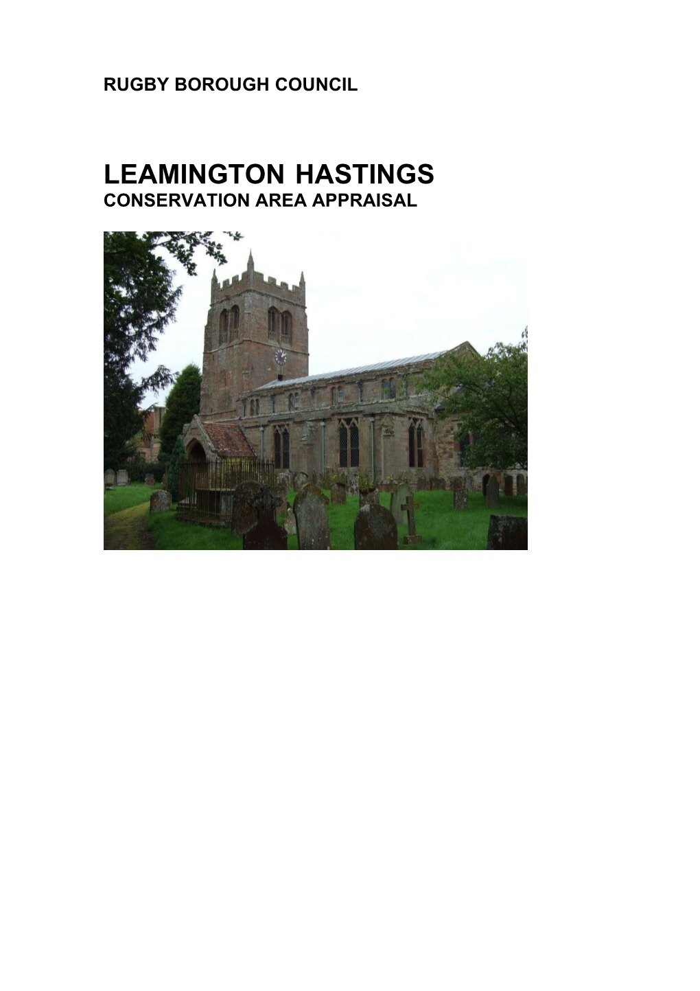 Leamington Hastings Conservation Area Appraisal