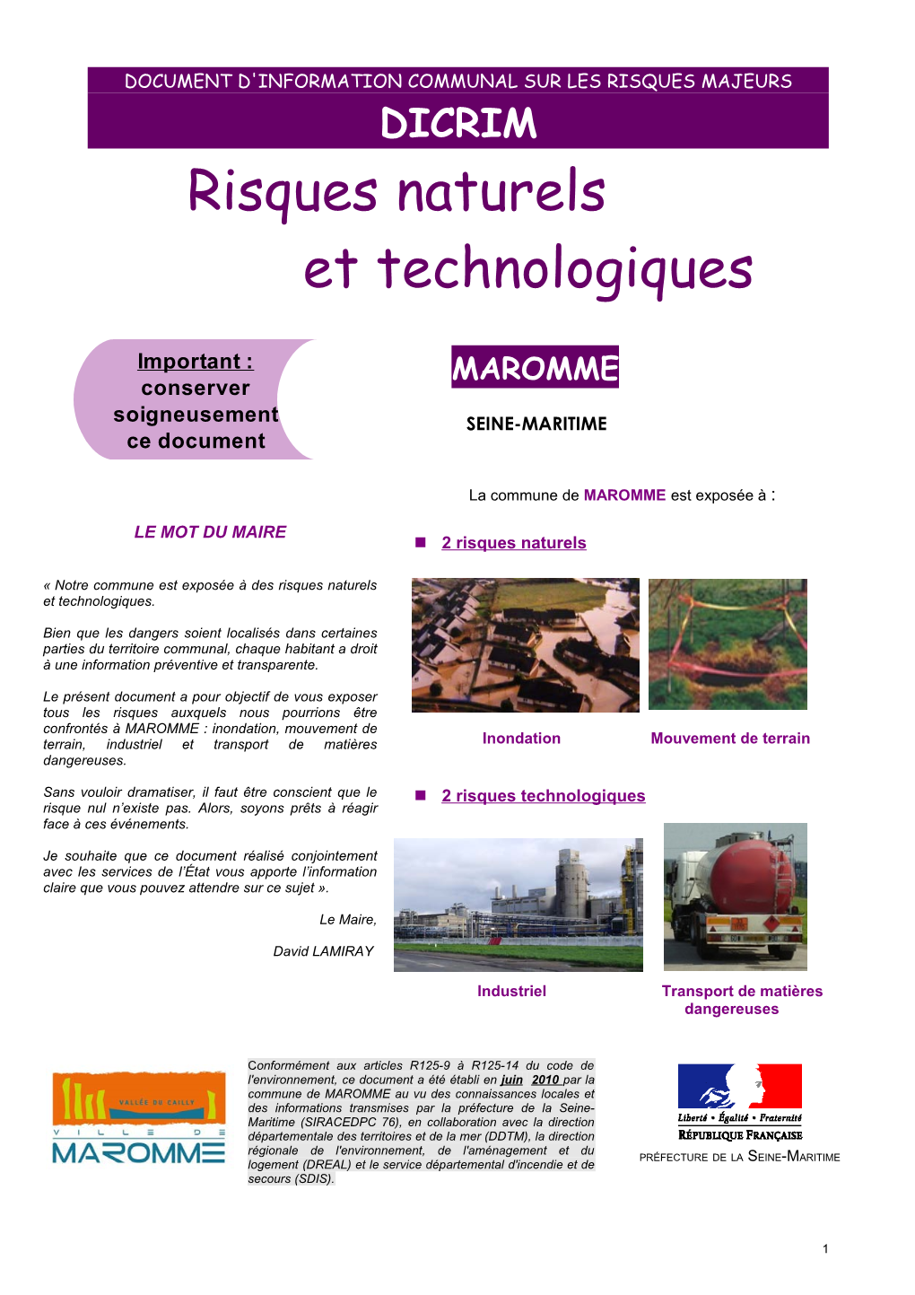 Risques Naturels Et Technologiques