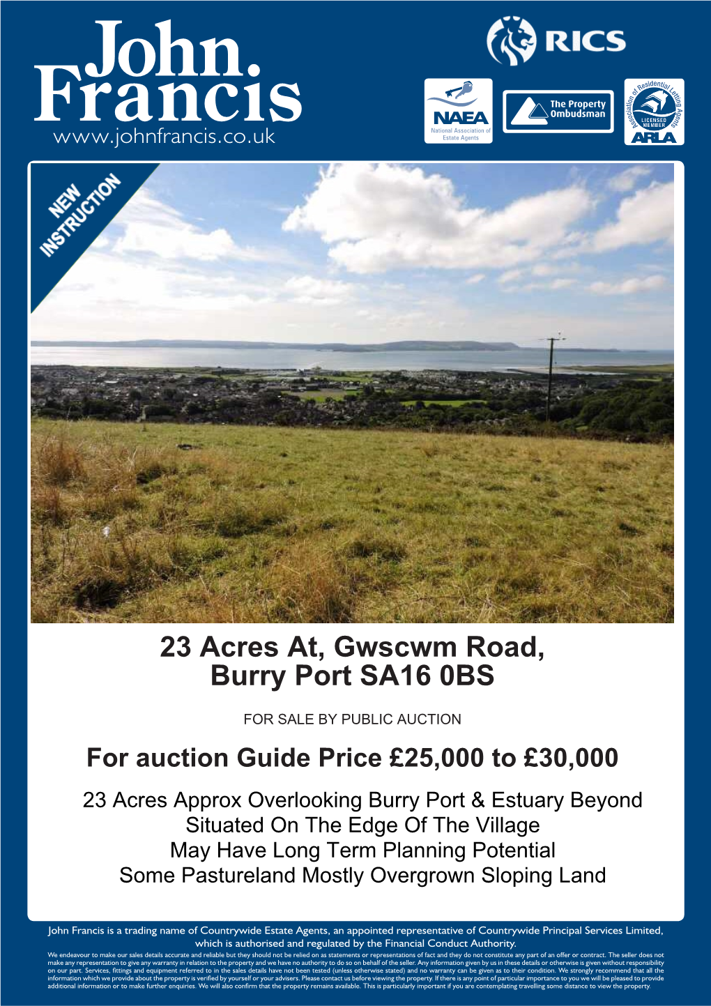 23 Acres At, Gwscwm Road, Burry Port SA16 0BS