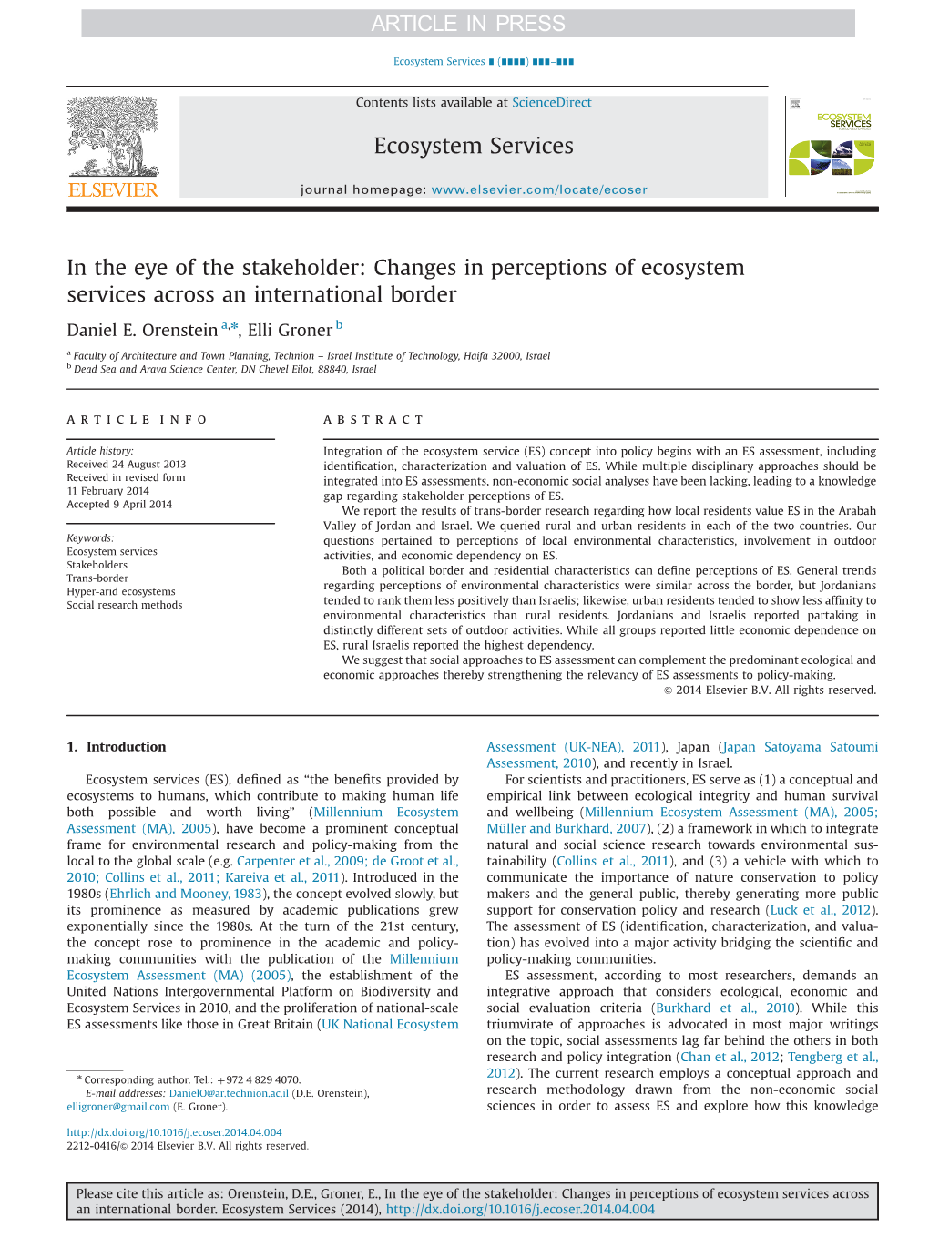 In the Eye of the Stakeholder Changes in Perceptions Of