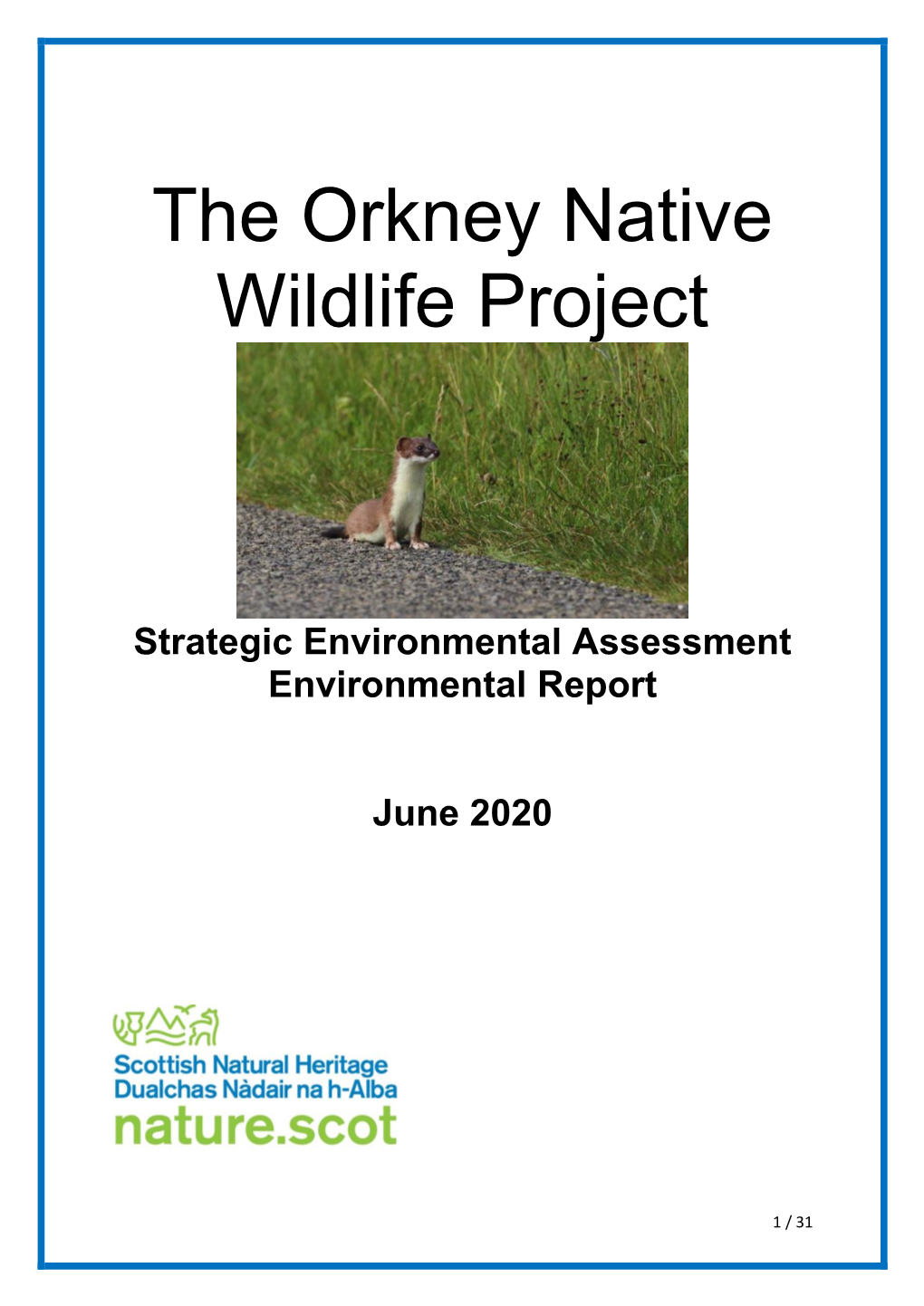 The Orkney Native Wildlife Project