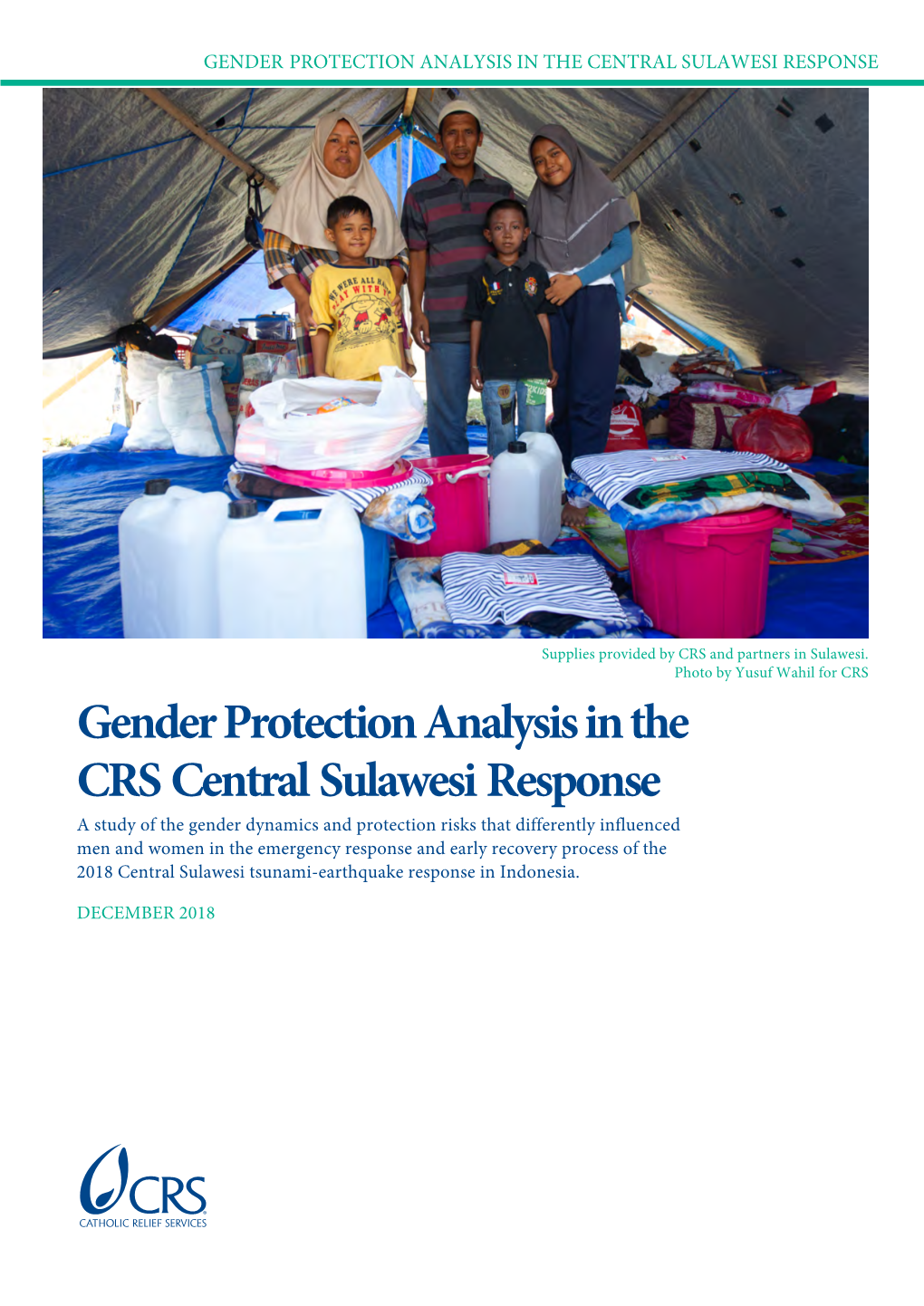 Gender Protection Analysis in the CRS Central Sulawesi Response