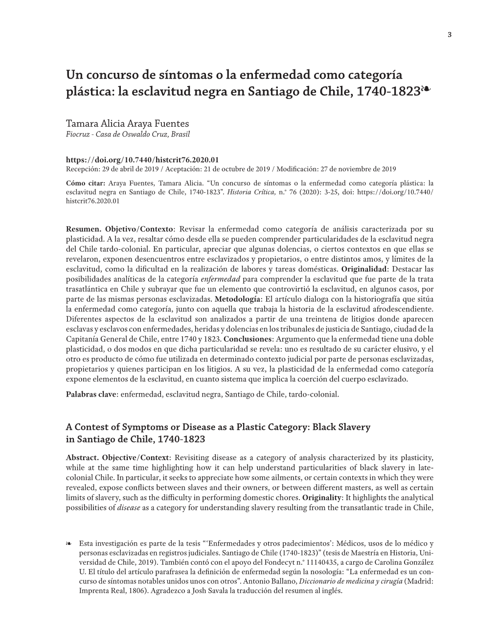 La Esclavitud Negra En Santiago De Chile, 1740-1823❧