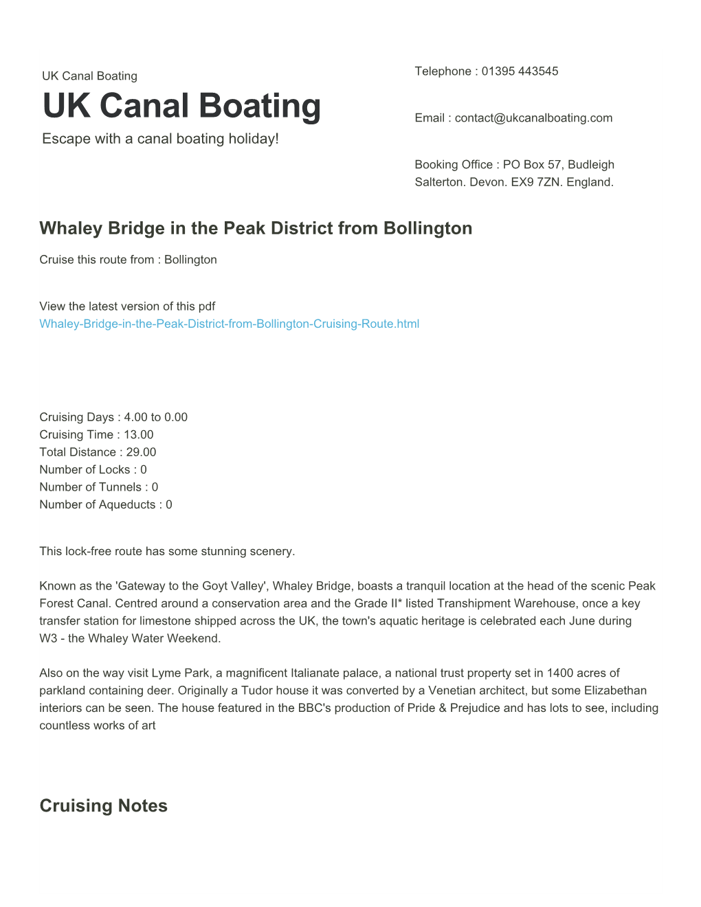 Whaley Bridge in the Peak District from Bollington | UK Canal Boating