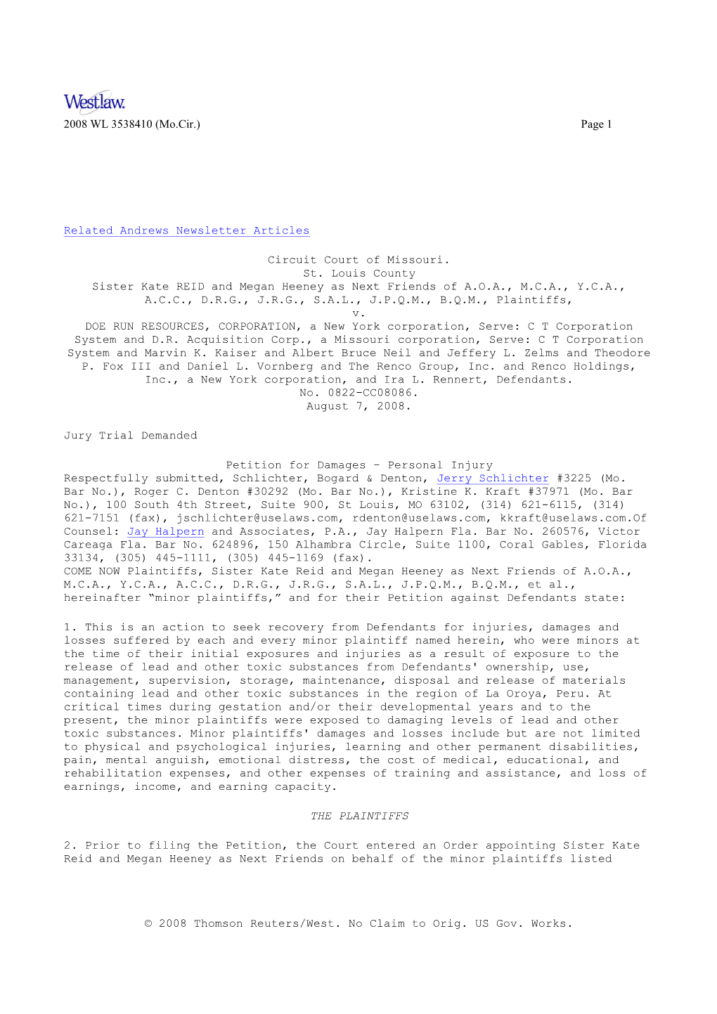 (Mo.Cir.) Page 1 © 2008 Thomson Reuters/West. No Claim to Orig. US