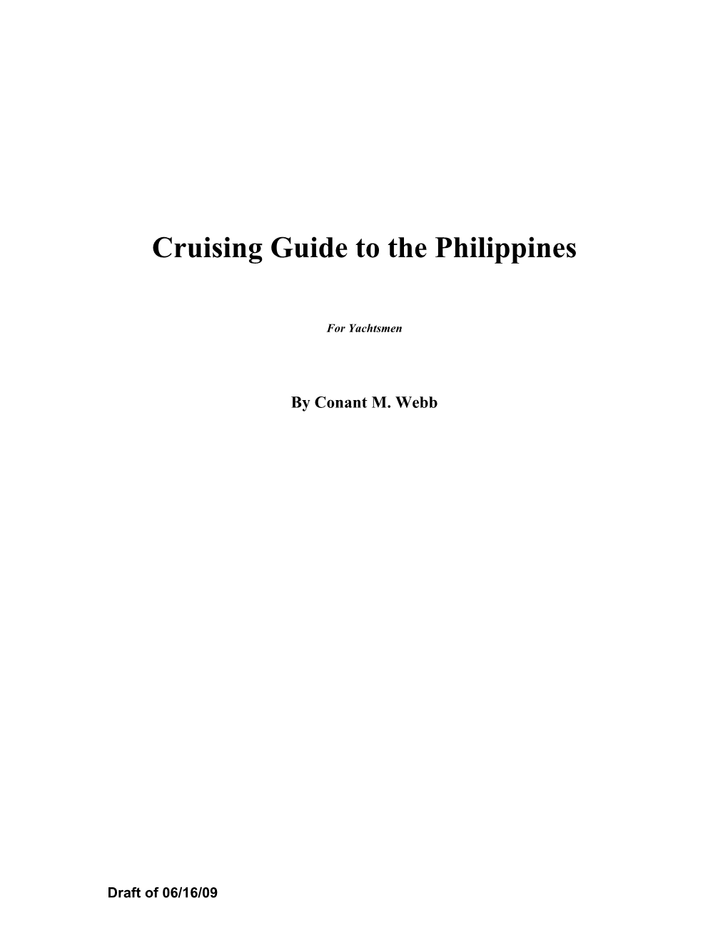 Cruising Guide to the Philippines