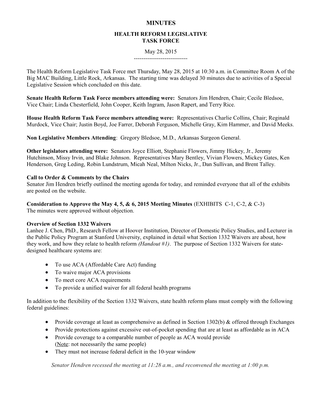 Health Reform Legislative Task Force Page 3 of 3